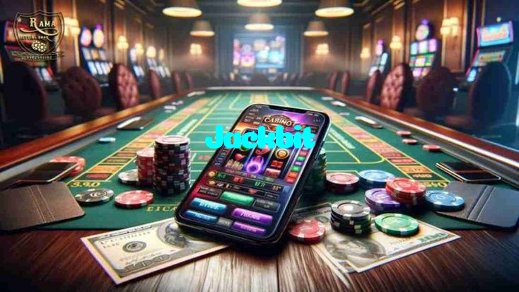 Jackbit casino presented on mobile device in Pakistan with slots and live games